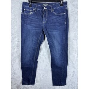 Banana Republic Girlfriend‎ Jean Womens Sz 27/4 Petite Dark Wash Ankle Denim